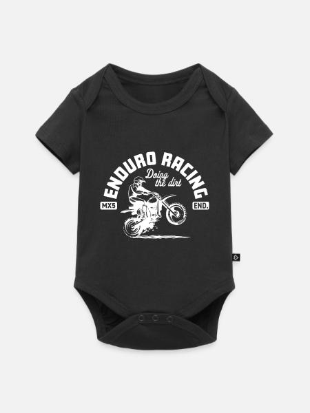 Enduro Racing - Baby Premium Kurzarmbody - Schwarz