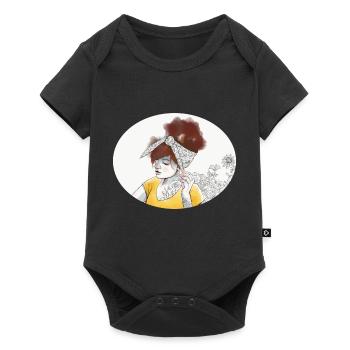 Hairstyle 1 - Baby Premium Kurzarmbody - Schwarz - Vorne