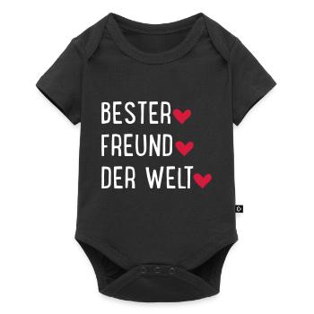 Freund - Baby Premium Kurzarmbody - Schwarz - Vorne