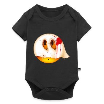 Smiley Glossy Bloody Ghost - Body à manches courtes Premium Bébé - noir - Devant