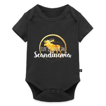 Cool moose Sweden - Baby Premium short-sleeve bodysuit - black - Front