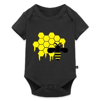 honey_wespe_01 - Baby Premium Kurzarmbody - Schwarz - Vorne