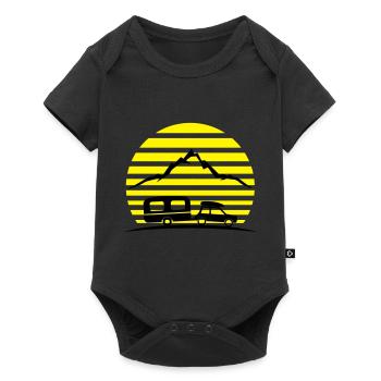 Reise - Auto und Wohnwagen - Baby Premium Kurzarmbody - Schwarz - Vorne