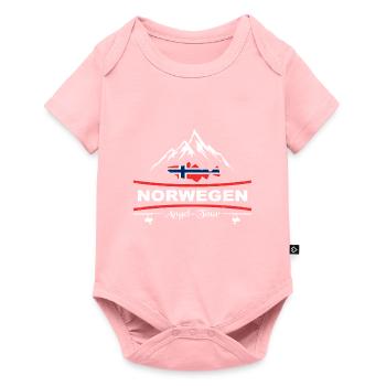 Pêche en Norvège - Body à manches courtes Premium Bébé - rose - Devant