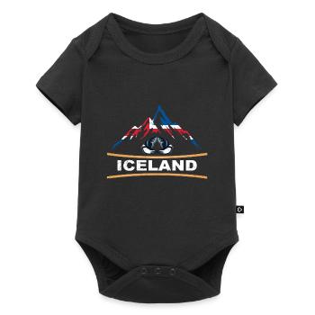 Vintage Island - Papageitaucher - Baby Premium Kurzarmbody - Schwarz - Vorne