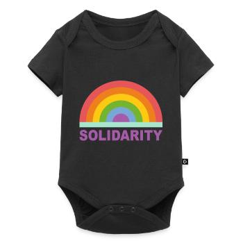 Rainbow solidarity - Baby Premium short-sleeve bodysuit - black - Front