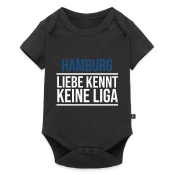 Hamburg Fußball Liebe kennt keine Liga - Baby Premium Kurzarmbody - Schwarz - Vorne