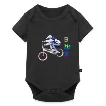 bmx - Baby Premium short-sleeve bodysuit - black - Front