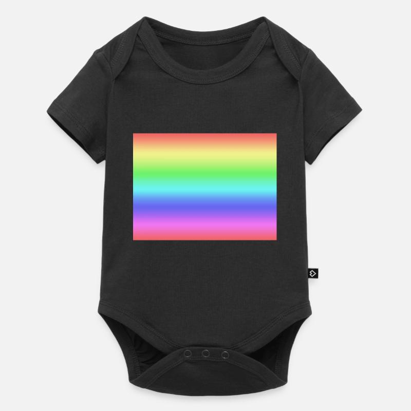 Regenbogen - Baby Premium Kurzarmbody - Schwarz