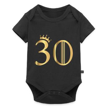 30 ans - Body à manches courtes Premium Bébé - noir - Devant