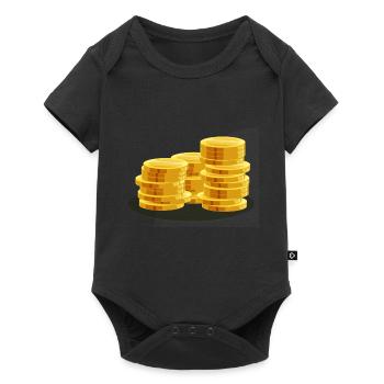 Coins Money Coins Coins Collectors Dollar Money Gold - Baby Premium short-sleeve bodysuit - black - Front
