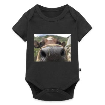 Cow nose - Baby Premium short-sleeve bodysuit - black - Front