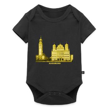 Augsburg Swabia Bavaria Town Hall Perlach Tower - Baby Premium short-sleeve bodysuit - black - Front