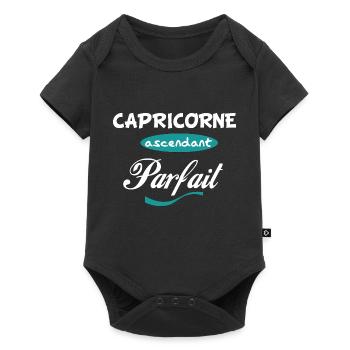LOGO 317 CAPRICORNE ASCENDANT PARFAIT - Body à manches courtes Premium Bébé - noir - Devant