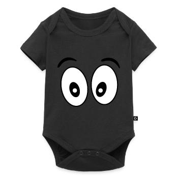 funny eyes - Baby Premium Kurzarmbody - Schwarz - Vorne