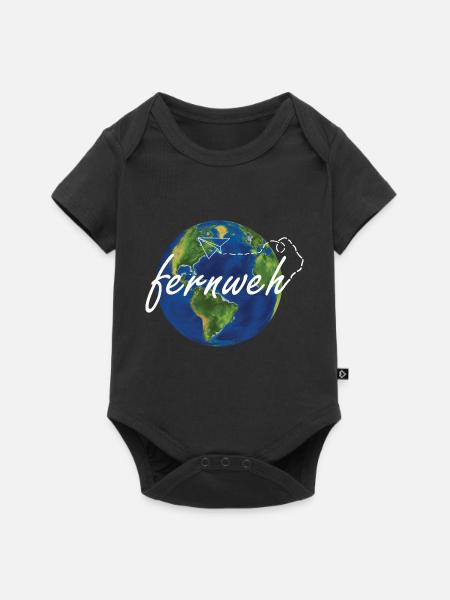 Fernweh - Baby Premium Kurzarmbody - Schwarz