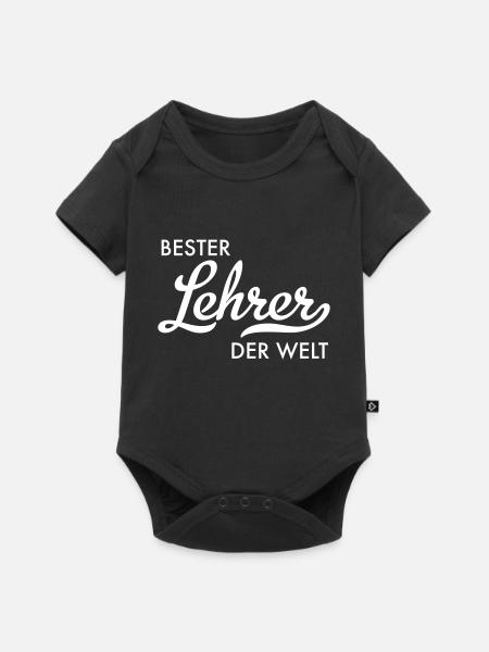bester lehrer der welt - Baby Premium Kurzarmbody - Schwarz