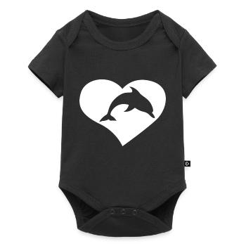 Love Dolphin - Baby Premium short-sleeve bodysuit - black - Front