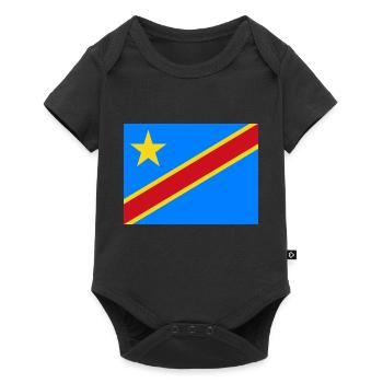 DR Kongo flag - Baby Premium Kurzarmbody - Schwarz - Vorne