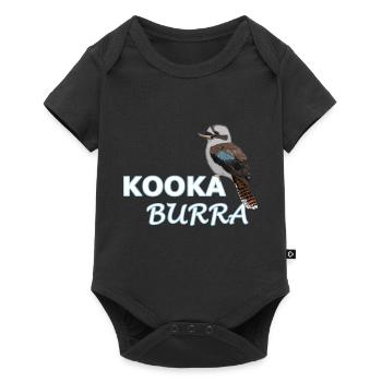 Kookaburra Vogel Zeichnung Ornithologe Vogelfreund - Baby Premium Kurzarmbody - Schwarz - Vorne