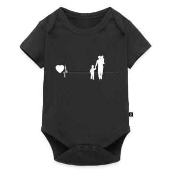 Heart Dad Dad Gift Father's Day Papi - Baby Premium short-sleeve bodysuit - black - Front