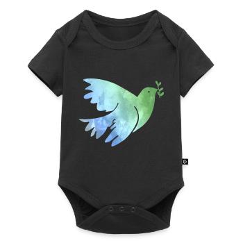Peace Dove Peace Peace World Peace Love - Baby Premium short-sleeve bodysuit - black - Front