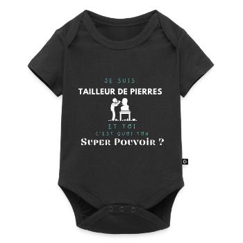 Tailleur de pierre - Body à manches courtes Premium Bébé - noir - Devant