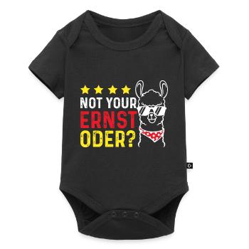 Not your Ernst Alpakka - Baby Premium Kurzarmbody - Schwarz - Vorne