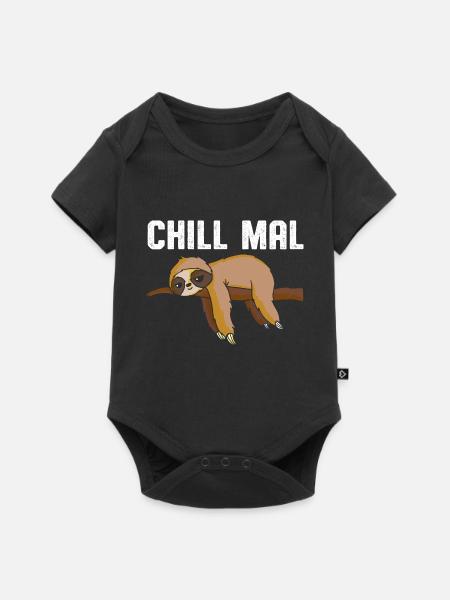 Chill mal Faultier - Baby Premium Kurzarmbody - Schwarz