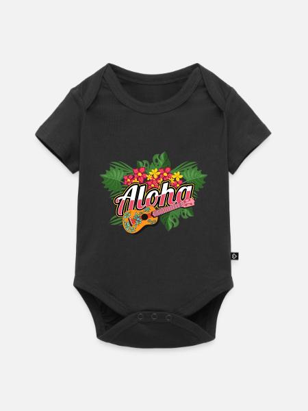 hawaii style by the Manzanita`s - Baby Premium Kurzarmbody - Schwarz