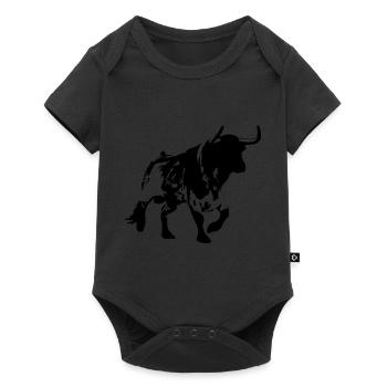 Stier Sternzeichen Geschenk - Baby Premium Kurzarmbody - Schwarz - Vorne