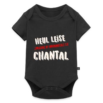 HEUL LEISE CHANTAL - Baby Premium Kurzarmbody - Schwarz - Vorne