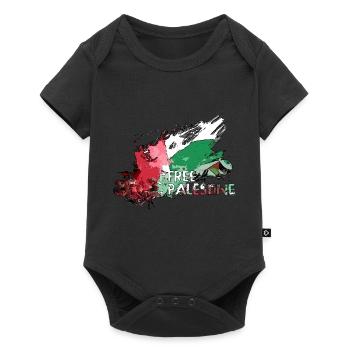 Palästina-Flagge Frei G2 - Baby Premium Kurzarmbody - Schwarz - Vorne