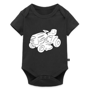 Gardening mower gardener lawn vector - Baby Premium short-sleeve bodysuit - black - Front