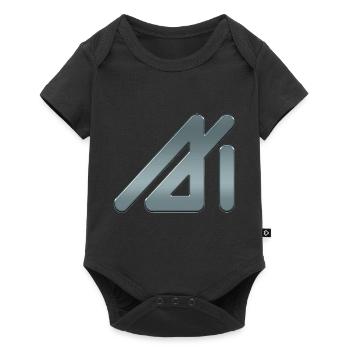 Künstliche - Baby Premium Kurzarmbody - Schwarz - Vorne
