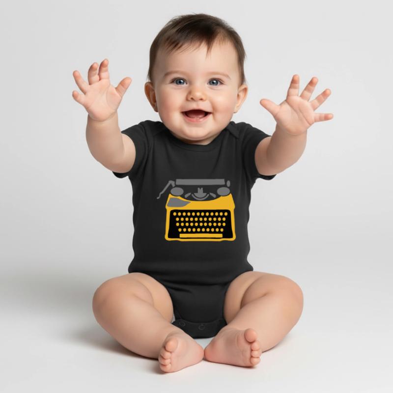 machine write Baby Premium short-sleeve bodysuit