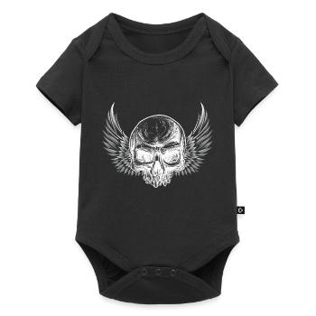 Skull Skull Grunge Wings - Baby Premium short-sleeve bodysuit - black - Front