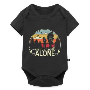 Never walk alone - Cheval de style vintage - Body à manches courtes Premium Bébé - noir - Devant