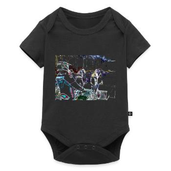 bmx - Baby Premium short-sleeve bodysuit - black - Front