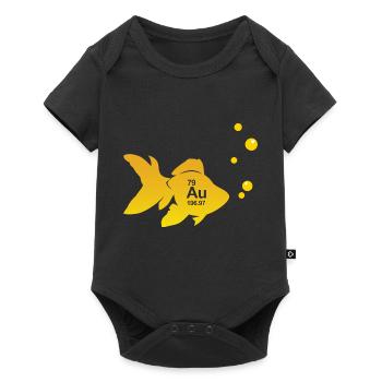 poisson d’or - Body à manches courtes Premium Bébé - noir - Devant
