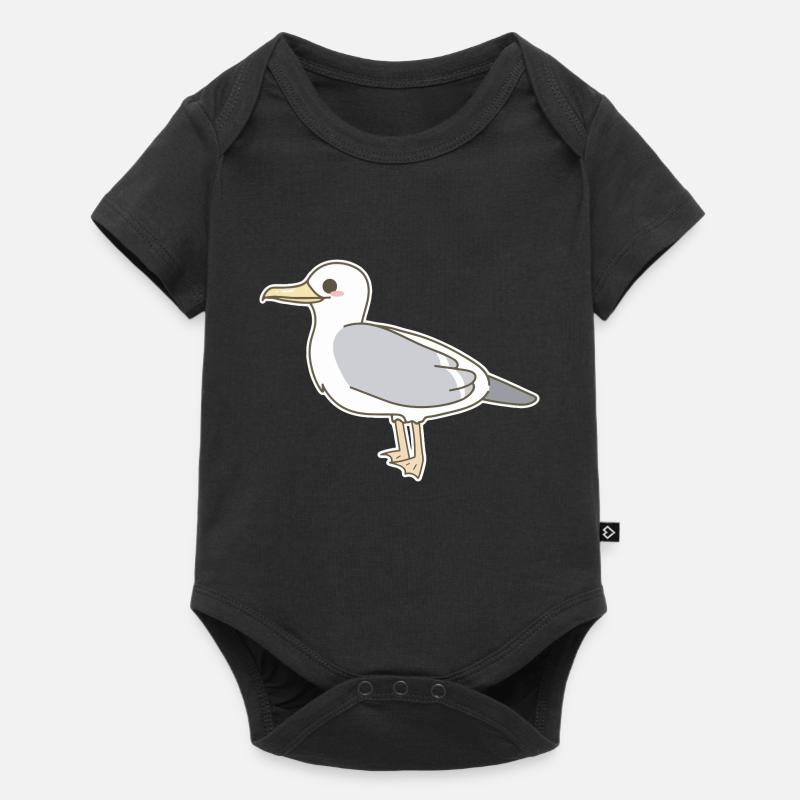 Möwe - Baby Premium Kurzarmbody - Schwarz