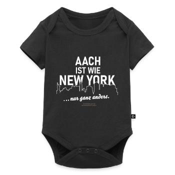 Aach ist wie New York ... nur ganz anders - Baby Premium Kurzarmbody - Schwarz - Vorne