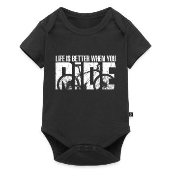 Cyclist - Baby Premium short-sleeve bodysuit - black - Front