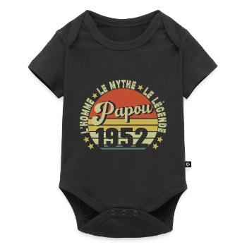 Papou 1952 L'homme Le Mythe La Légende Cadeau - Body à manches courtes Premium Bébé - noir - Devant