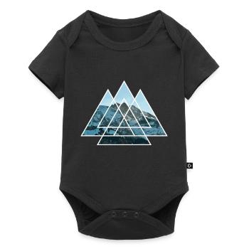 Triangle Mountains - Baby Premium short-sleeve bodysuit - black - Front