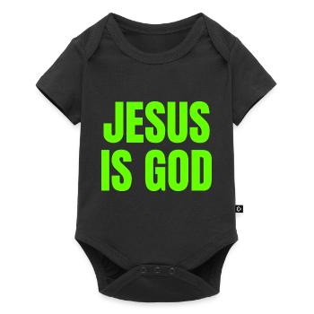 Jésus est Dieu - Citations de motivation chrétienne - Body à manches courtes Premium Bébé - noir - Devant