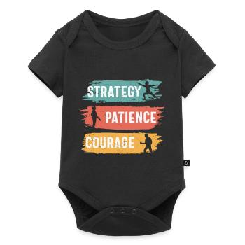 Strategy Patience Courage Fencer Gifts 2021 - Baby Premium short-sleeve bodysuit - black - Front