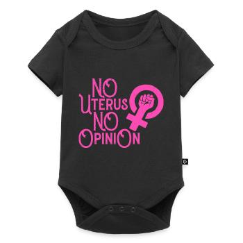 Pas d’utérus Pas d’opinion - Body à manches courtes Premium Bébé - noir - Devant