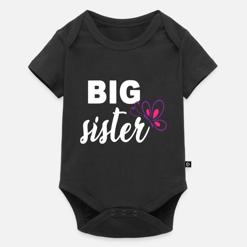 große Schwester - Baby Premium Kurzarmbody - Schwarz