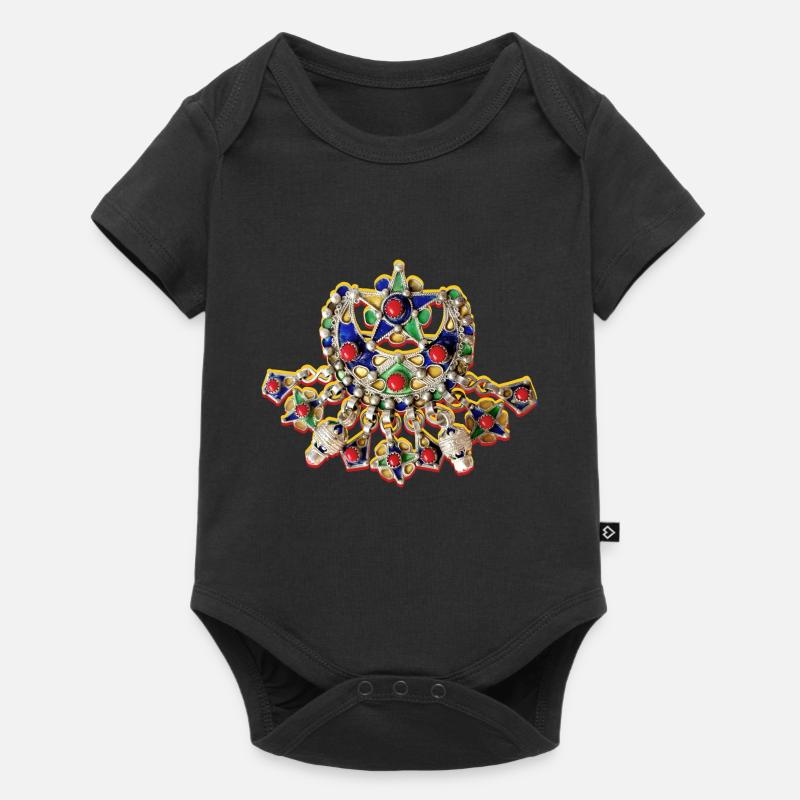 Bijoux kabyle afzim - Body à manches courtes Premium Bébé - noir